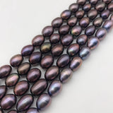 Copper Cultured Pearl Loose Beads 6X8mm 15'' Strand