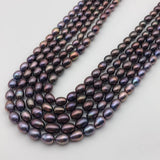 Copper Cultured Pearl Loose Beads 6X8mm 15'' Strand