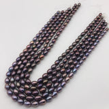 Copper Cultured Pearl Loose Beads 6X8mm 15'' Strand
