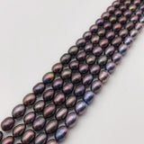 Copper Cultured Pearl Loose Beads 6X8mm 15'' Strand