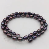 Copper Cultured Pearl Loose Beads 6X8mm 15'' Strand