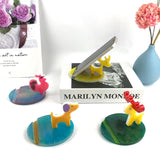 Round Phone Bracket Silicone Mold DIY Puppy Deer Mobile Holder