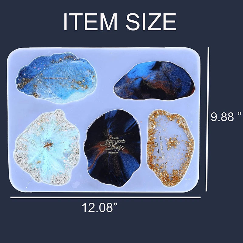 Round Coaster Base Silicone Mold Resin Epoxy UV Gift Craft Tools