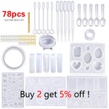 DIY Silicone Mold Alphanumeric Crystal Epoxy Set Pendant Mirror Mold