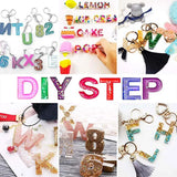 DIY Silicone Mold Alphanumeric Crystal Epoxy Set Pendant Mirror Mold