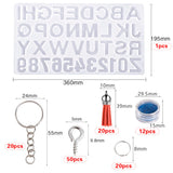 DIY Silicone Mold Alphanumeric Crystal Epoxy Set Pendant Mirror Mold