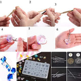 DIY Silicone Mold Alphanumeric Crystal Epoxy Set Pendant Mirror Mold