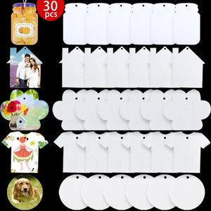 Sublimation Car Air Freshener Felt Sheet Car Fragrance Heat Transfer