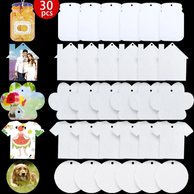 Sublimation Car Air Freshener Felt Sheet Car Fragrance Heat Transfer