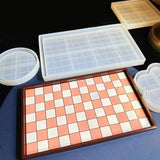 DIY Checkerboard Base Silicone Tray Mold for Jewelry Making