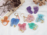 UV Epoxy Resin Feet Love Pendant Silicone Mold