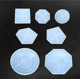 Irregular Geometry Coaster Mirror Table DIY Crystal Epoxy Mold