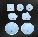 Irregular Geometry Coaster Mirror Table DIY Crystal Epoxy Mold
