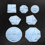Irregular Geometry Coaster Mirror Table DIY Crystal Epoxy Mold