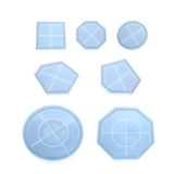 Irregular Geometry Coaster Mirror Table DIY Crystal Epoxy Mold