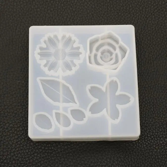 DIY Crystal Epoxy Mold Flower Donut Cake Mirror Plaster Jewelry Accessories