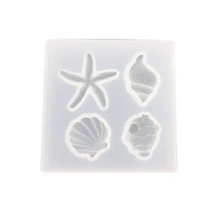 Crystal Drop Gel Shell Starfish Mold - DIY Pendant Silicone Mold Set