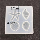 Crystal Drop Gel Shell Starfish Mold - DIY Pendant Silicone Mold Set