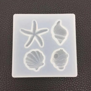 Crystal Drop Gel Shell Starfish Mold - DIY Pendant Silicone Mold Set