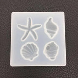 Crystal Drop Gel Shell Starfish Mold - DIY Pendant Silicone Mold Set