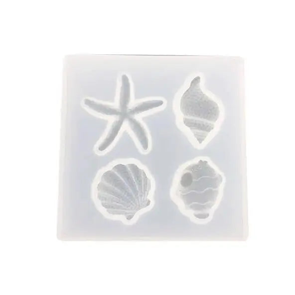 Crystal Drop Gel Shell Starfish Mold - DIY Pendant Silicone Mold Set