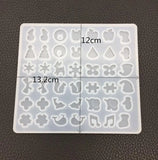 DIY Crystal Epoxy Earrings Mold for Hand Mirror Pendant Jewelry