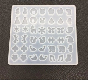 DIY Crystal Epoxy Earrings Mold for Hand Mirror Pendant Jewelry