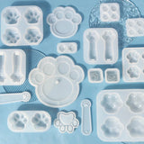 Mini Cat Paw Pendant Silicone Mold for DIY Dripping Mold Mirror Accessories