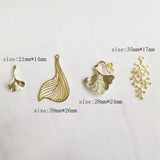 Ginkgo Biloba Leaf Earrings Alloy Pendant