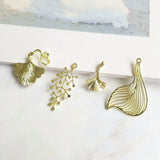 Ginkgo Biloba Leaf Earrings Alloy Pendant