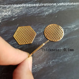 Copper Metal Texture Earrings Pendant Accessory