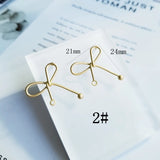 Bow Knot Ear-Needle Earrings, Copper, Electroplated, Irregular Shape