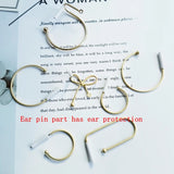 Bow Knot Ear-Needle Earrings, Copper, Electroplated, Irregular Shape