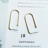 Bow Knot Ear-Needle Earrings, Copper, Electroplated, Irregular Shape