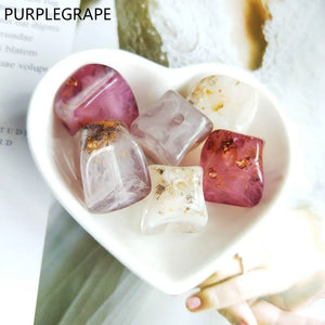 6pcs PURPLEGRAPE Acrylic Earrings Beads Pendant DIY Jewelry Japan Korea Foil