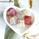6pcs PURPLEGRAPE Acrylic Earrings Beads Pendant DIY Jewelry Japan Korea Foil