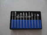 10pcs Carbide Rotary Files Engraving Bit Burrs Drill Die Grinder Carving Router