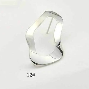 Copper Plated Oval Shape Earrings Accessories