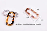 Harajuku Acetic Acid Oval Earrings, DIY Ear Accessories