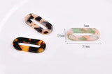Harajuku Acetic Acid Oval Earrings, DIY Ear Accessories