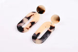 Harajuku Acetic Acid Oval Earrings, DIY Ear Accessories