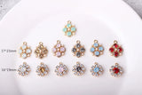 Alloy Protein Pearl Clover Flower Earrings Pendant