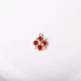 Alloy Protein Pearl Clover Flower Earrings Pendant