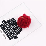 Lamb Wool Ball Earrings - DIY Jewelry Accessories