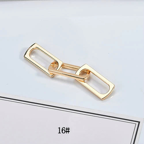Geometric Cactus Chain Earrings Color-Preserving Alloy Material