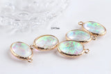 Resin Core Decoration Geometry Ovals Alloy Charms - 20pcs/lot