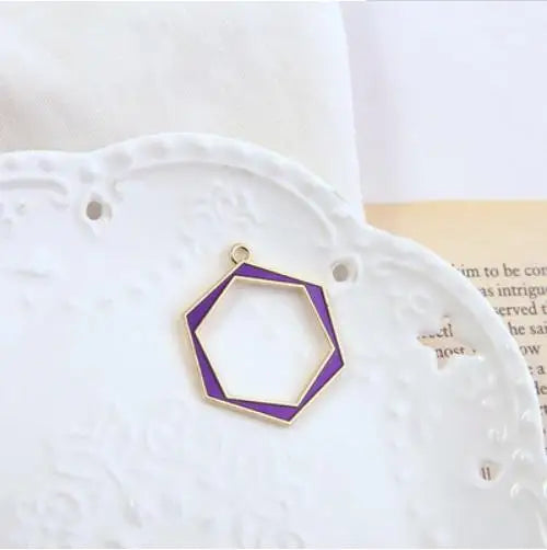 30pcs/lot Alloy Drop Oil Geometric Shape Earring/Bracelet/Necklace Pendants