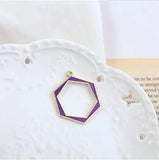30pcs/lot Alloy Drop Oil Geometric Shape Earring/Bracelet/Necklace Pendants