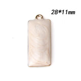 Alloy Drip Earrings Pendant Geometric Rectangular Enamel Charms 50pcs