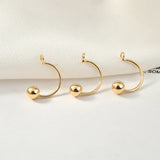 Copper C Shape Charms for DIY Jewelry Earrings 18*11mm